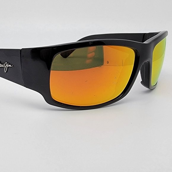 *SOLD* Maui Jim World Cup MJ266 Black Frame Fuse Gold Mirror Polarized Sunglass - Picture 6 of 13